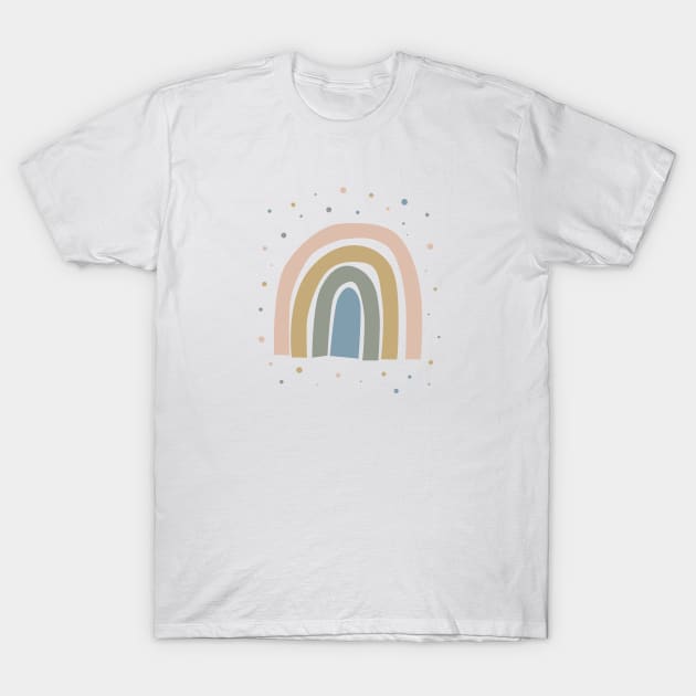Colorful Rainbow T-Shirt by DesignsandSmiles